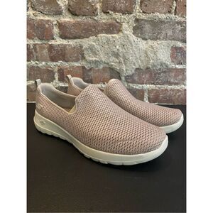 SKECHERS GoWalk GOGA Max GEN 5 Beige Mesh Slip-on Comfort Walking Shoe Women’s S